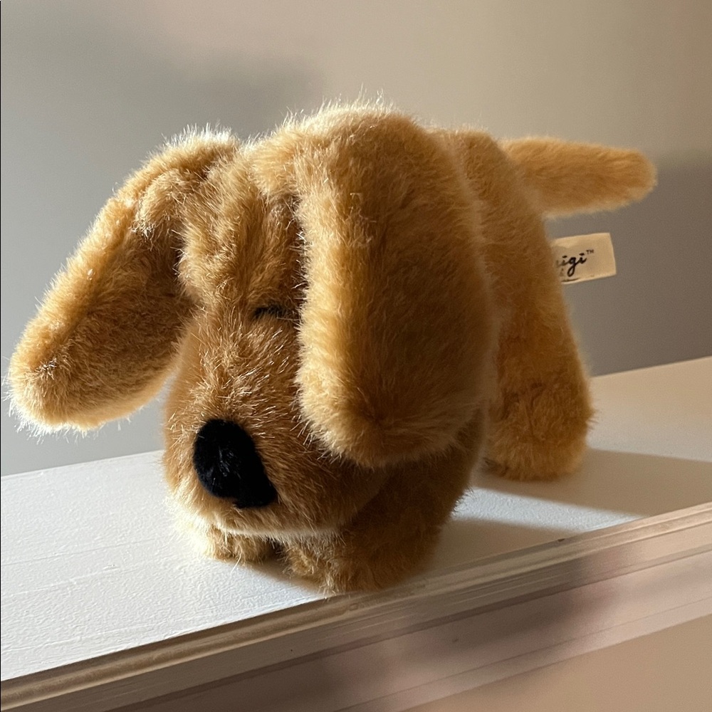 Plush golden retriever Dog Toy - Tan Luigi Amani vintage Korea EX guc